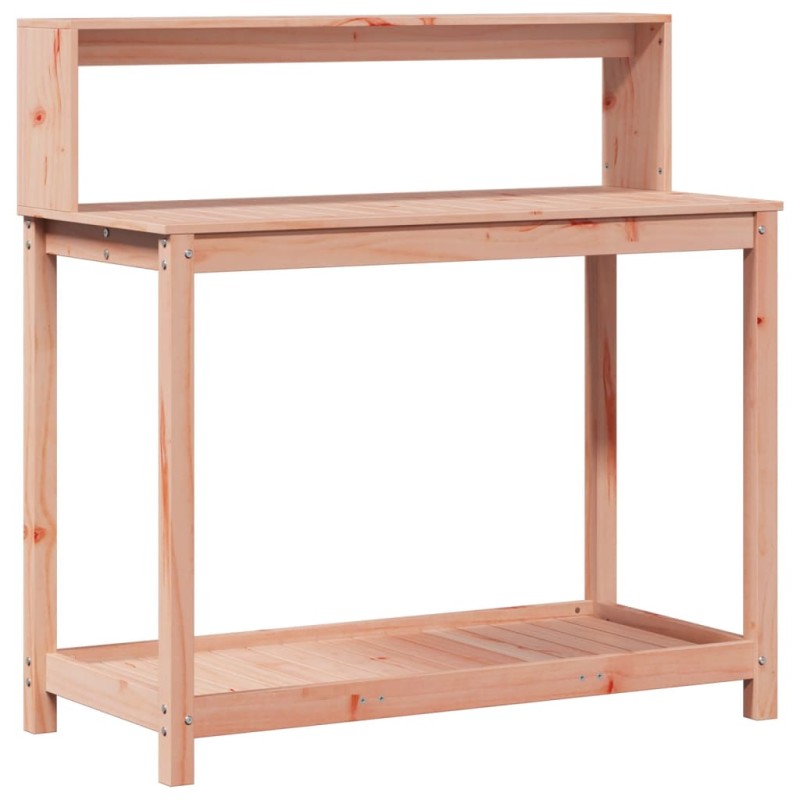 vidaXL Τραπέζι Κηπουρικής με Ράφια 108x50x109,5 εκ. Μασίφ Ψευδότσουγκα