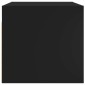 vidaXL Ντουλάπι Τοίχου Μαύρο 68,5x37x35 εκ. με Γυάλινες Πόρτες