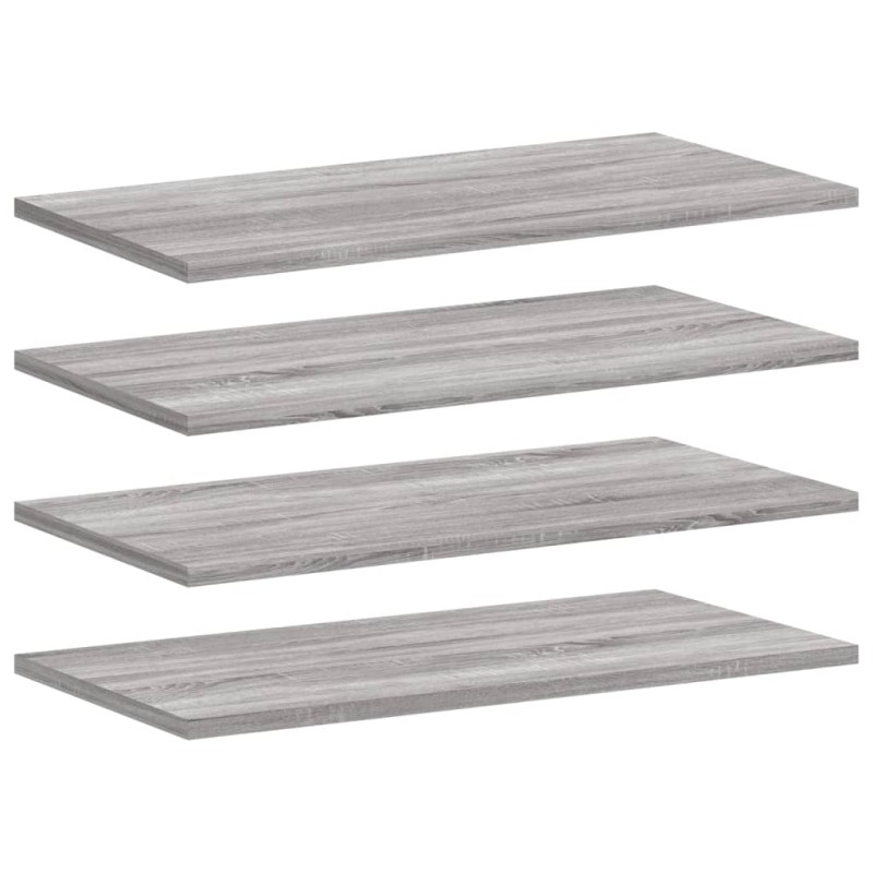 vidaXL Ράφια Τοίχου 4 τεμ. Γκρι Sonoma 60x20x1,5 εκ. Επεξεργ. Ξύλο