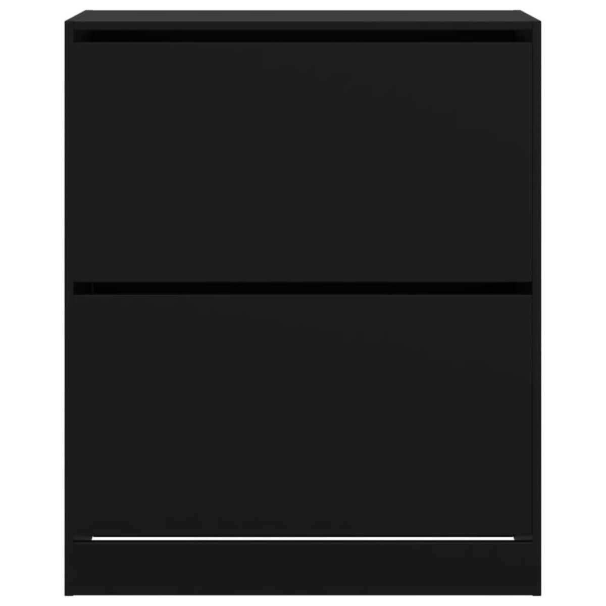 vidaXL Παπουτσοθήκη Μαύρη 80x34x96,5 εκ. από Επεξεργασμένο Ξύλο