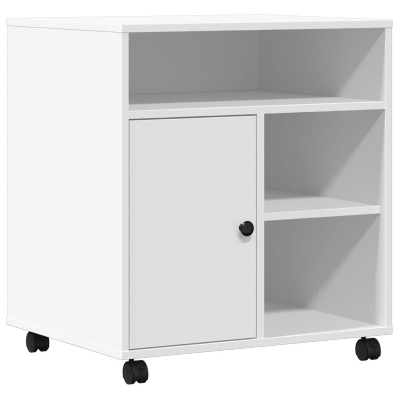 vidaXL Βάση Εκτυπωτή με Ρόδες Λευκή 60x50x67 εκ.