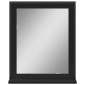 vidaXL Καθρέφτης Μπάνιου με Ράφι Μαύρος 50x12x60 εκ. από Μοριοσανίδα
