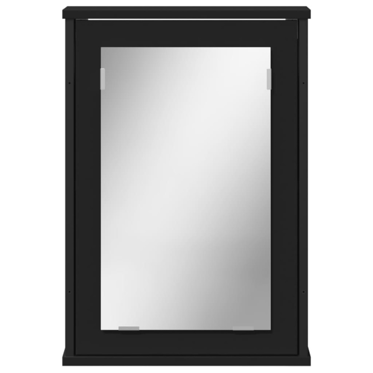 vidaXL Καθρέφτης Μπάνιου με Ντουλάπι Μαύρος 42x12x60 εκ. Μοριοσανίδα