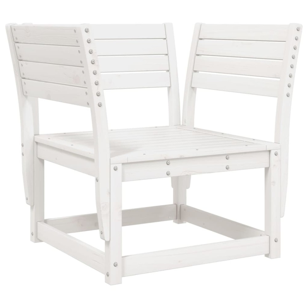 vidaXL Καρέκλα Κήπου Λευκή από Μασίφ Ξύλο Πεύκου