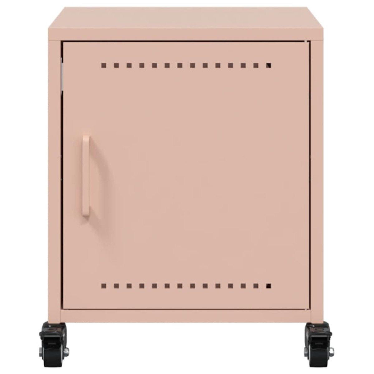 vidaXL Κομοδίνα 2 τεμ. Ροζ 36x39x43,5 εκ. από Χάλυβα