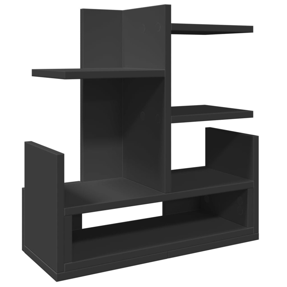 vidaXL Έπιπλο Οργάνωσης Γραφείου Μαύρο 49x20x52,5εκ Επεξεργασμένο Ξύλο