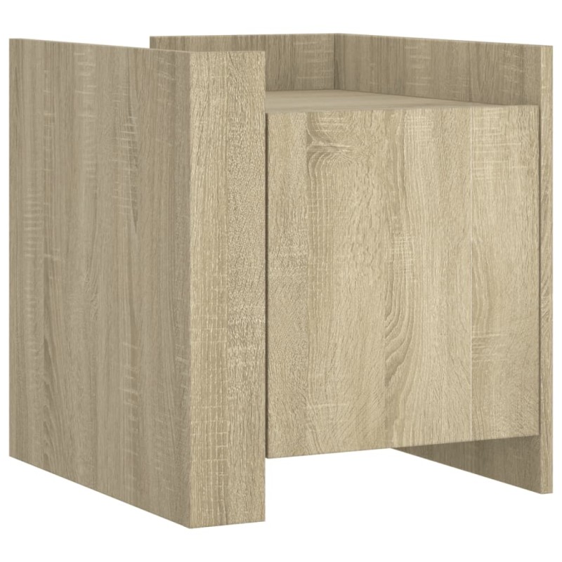 vidaXL Κομοδίνο Sonoma Δρυς 45x50x50 εκ. από Επεξεργασμένο Ξύλο
