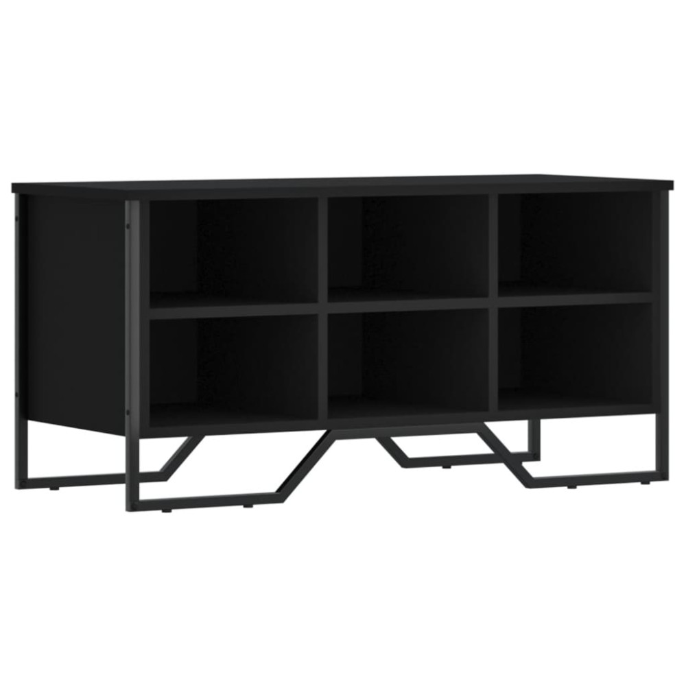 vidaXL Παπουτσοθήκη Μαύρο 90x38x45,5 εκ. από Επεξεργασμένο Ξύλο