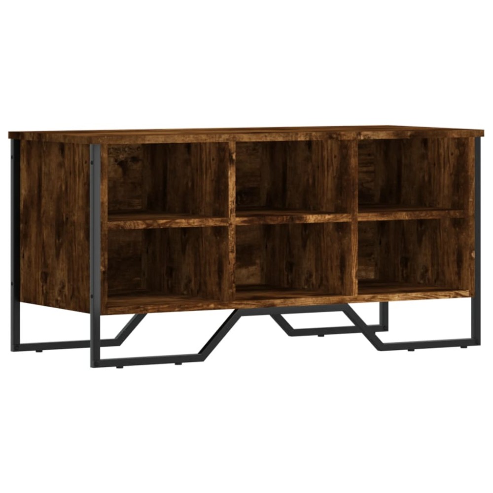 vidaXL Παπουτσοθήκη Καπνιστή Δρυς 90x38x45,5 εκ. από Επεξεργ. Ξύλο