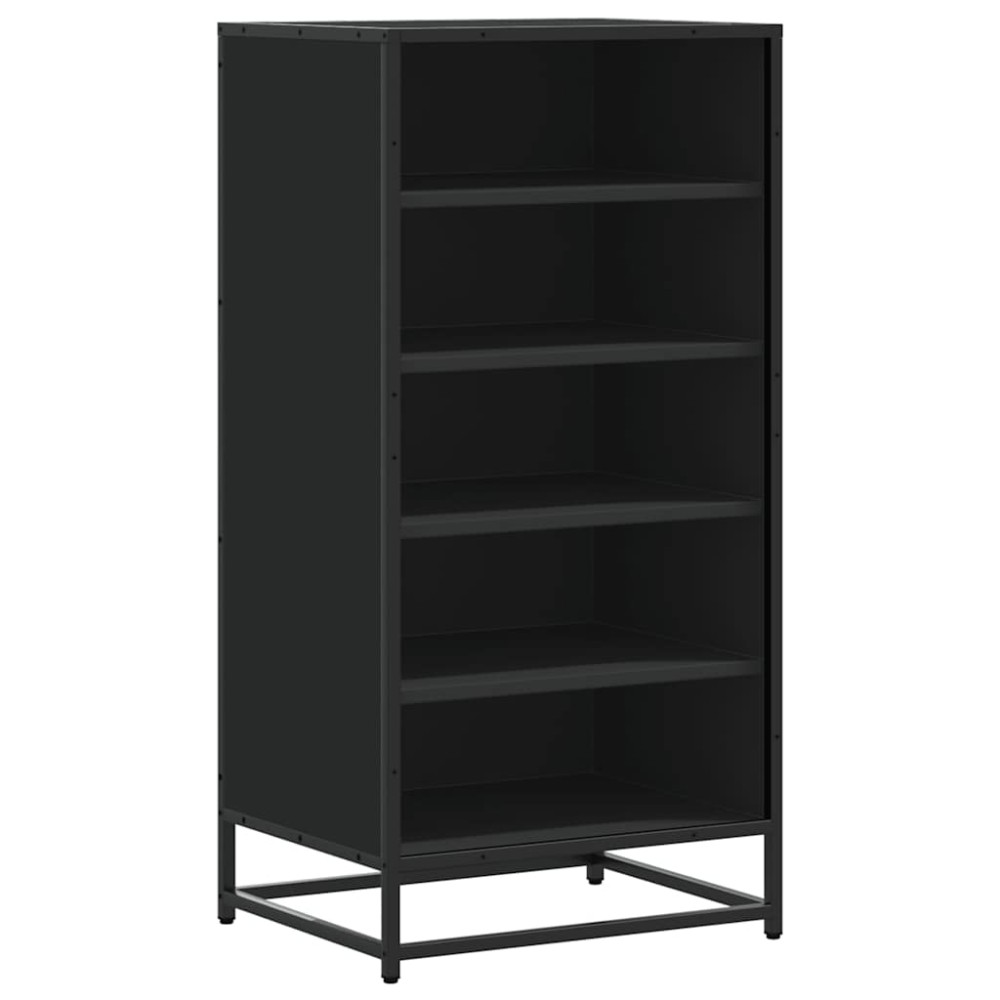 vidaXL Παπουτσοθήκη Μαύρο 48x38x97,5 εκ. από Επεξεργασμένο Ξύλο