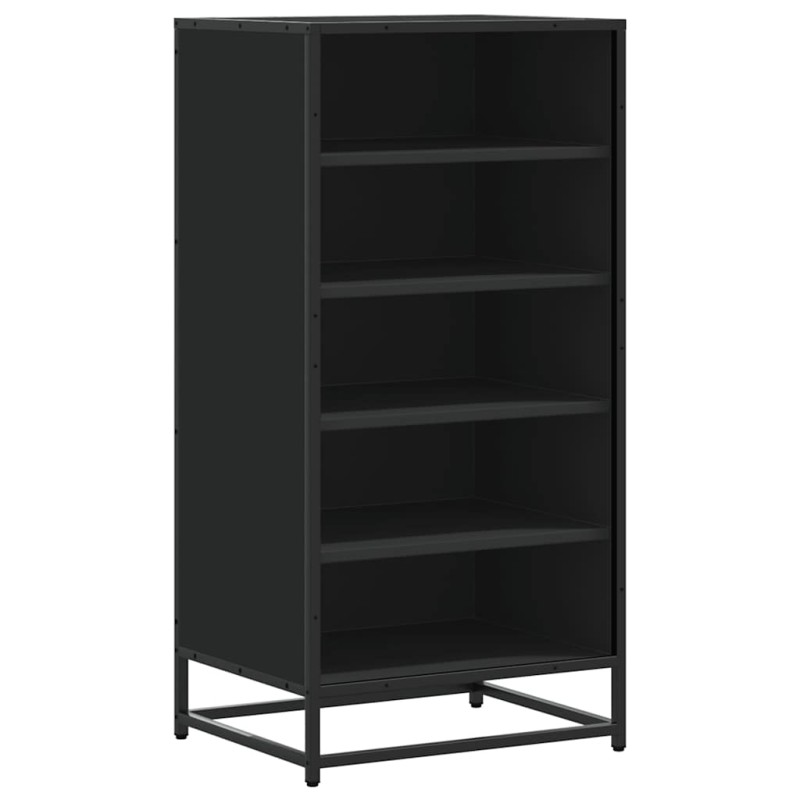 vidaXL Παπουτσοθήκη Μαύρο 48x38x97,5 εκ. από Επεξεργασμένο Ξύλο