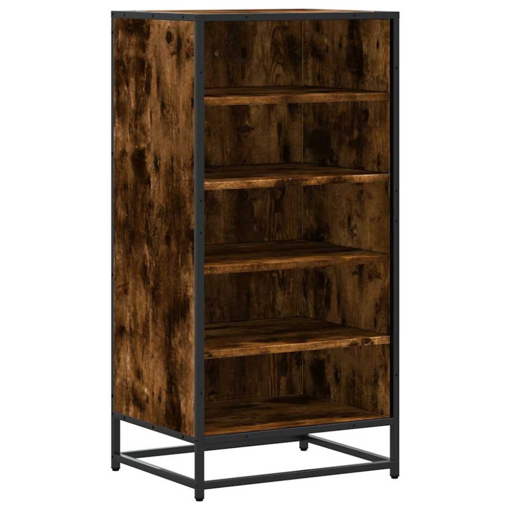 vidaXL Παπουτσοθήκη Καπνιστή Δρυς 48x38x97,5 εκ. Επεξεργασμένο Ξύλο