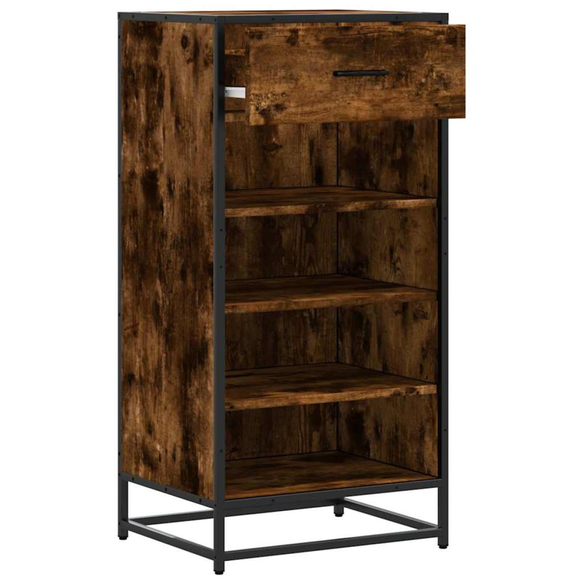 vidaXL Παπουτσοθήκη Καπνιστή Δρυς 48x38x97,5 εκ. Επεξεργασμένο Ξύλο