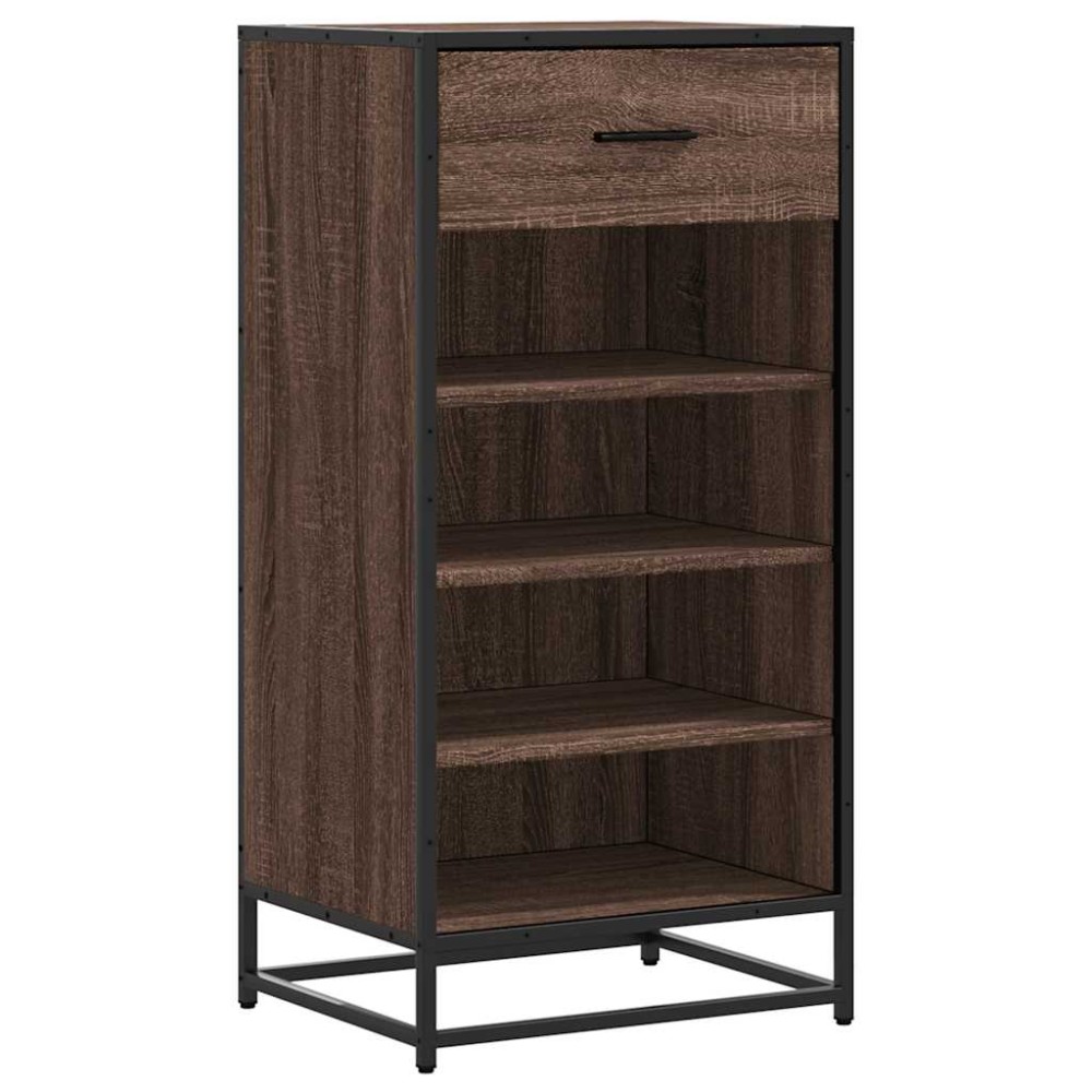 vidaXL Ράφι παπουτσιών καφέ δρυς 48x38x97,5 cm Κατασκευασμένο ξύλο