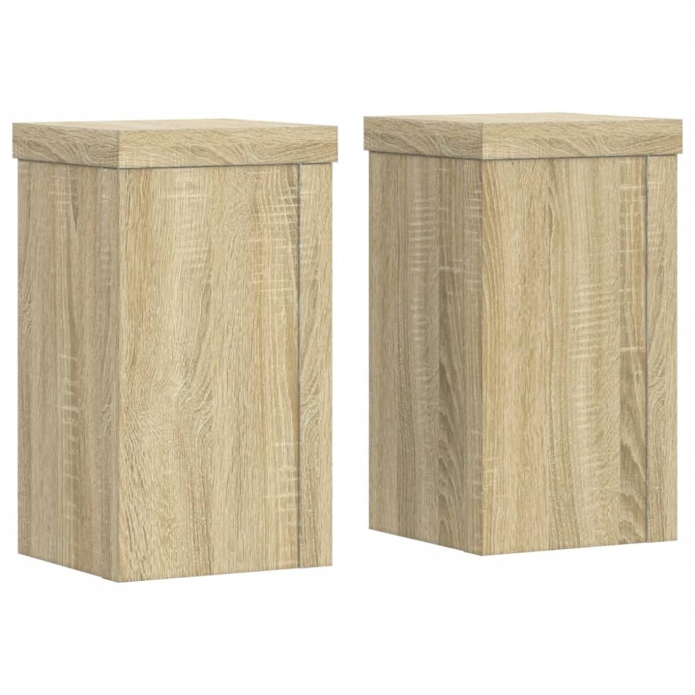 vidaXL Βάσεις Φυτών 2 Τεμ. Sonoma Δρυς 10x10x18 εκ. Επεξεργασμένο Ξύλο