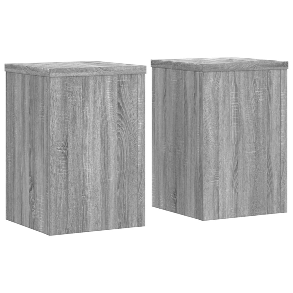 vidaXL Βάσεις Φυτών 2 Τεμ. Γκρι Sonoma 25x25x35 εκ. Επεξεργασμένο Ξύλο
