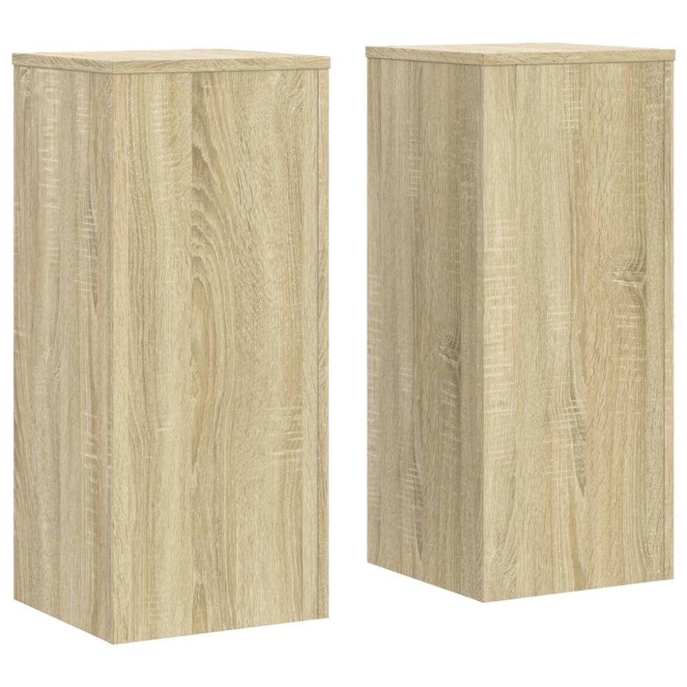 vidaXL Βάσεις Φυτών 2 Τεμ. Sonoma Δρυς 30x30x70 εκ. Επεξεργασμένο Ξύλο