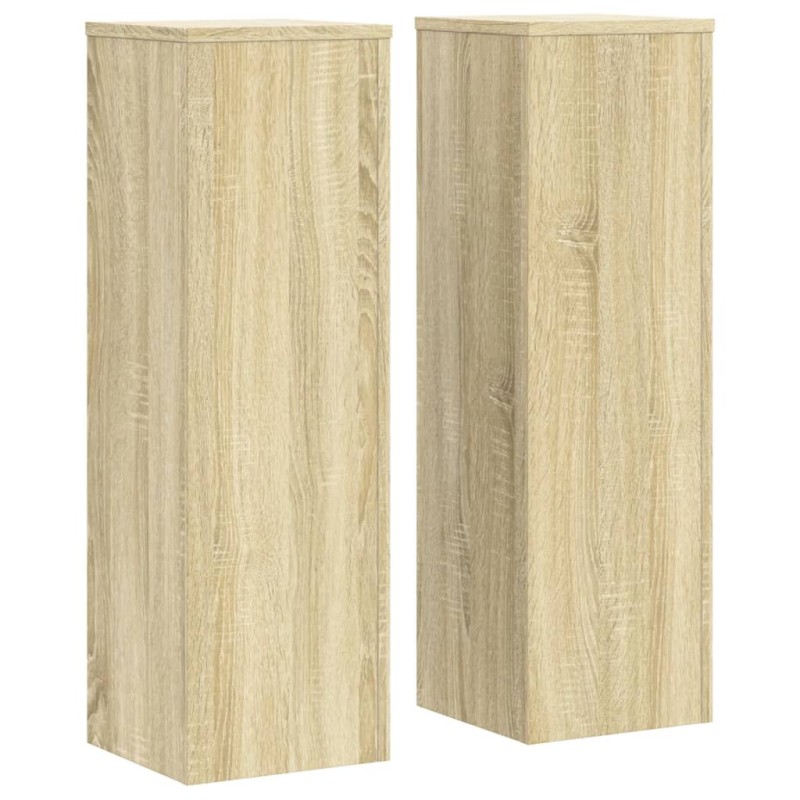 vidaXL Βάσεις Φυτών 2 Τεμ. Sonoma Δρυς 25x25x80 εκ. Επεξεργασμένο Ξύλο