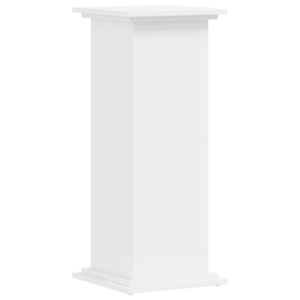 vidaXL Βάση Γλάστρας Λευκές 33x33x80 εκ. από Επεξεργασμένο Ξύλο