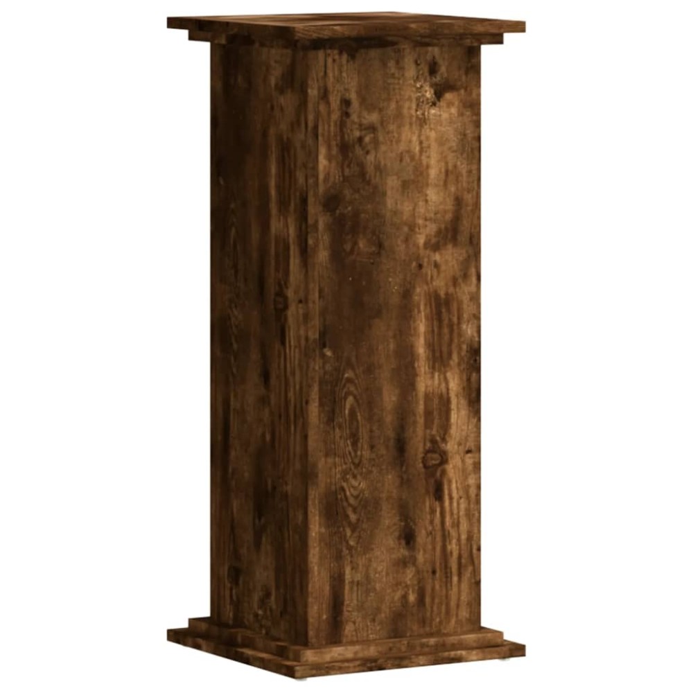 vidaXL Βάσεις Φυτών Καπνιστή Δρυς 33x33x80 εκ Επεξεργασμένο Ξύλο