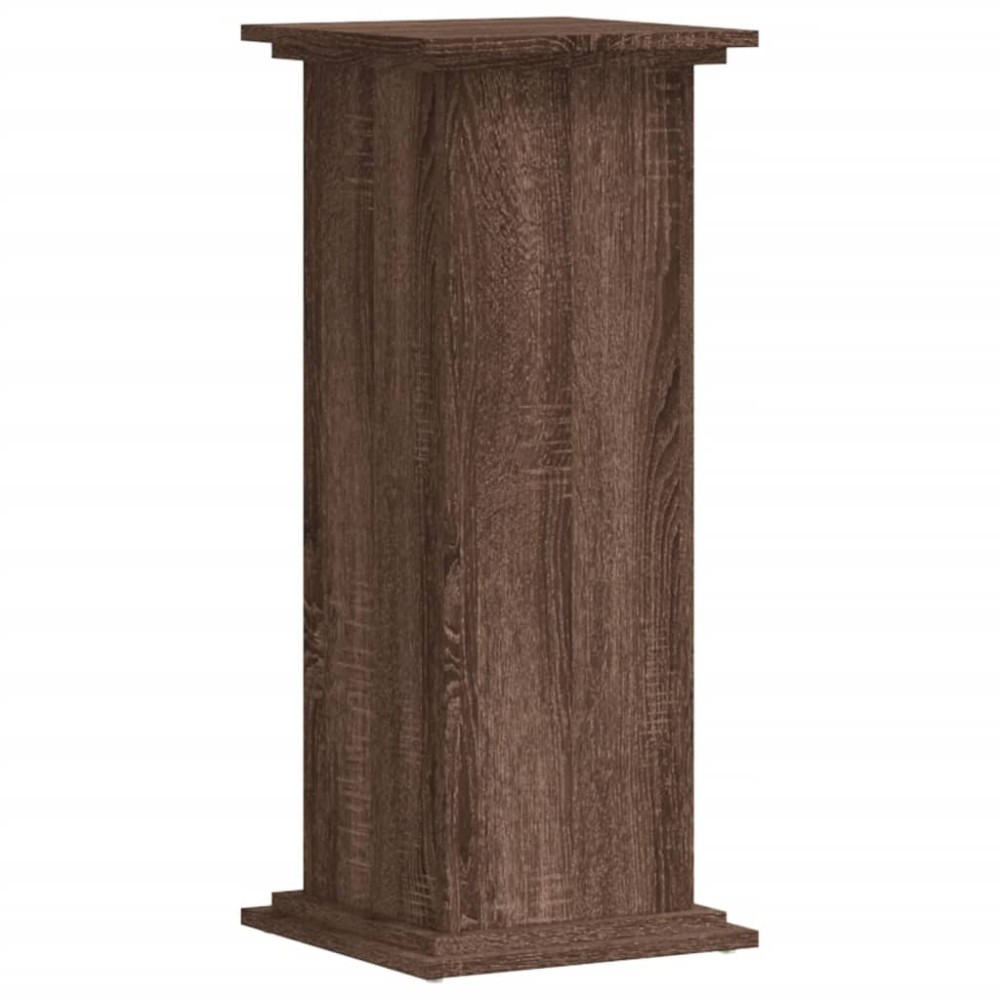 vidaXL Βάσεις Φυτών Καφέ Δρυς 33x33x80 εκ. Επεξεργασμένο Ξύλο