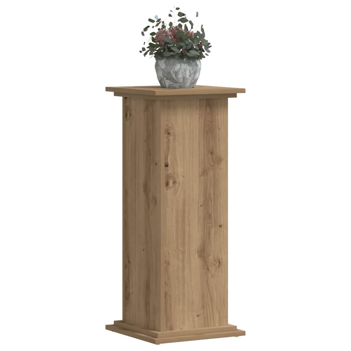 vidaXL Βάσεις Φυτών Αρτισιανή Δρυς 33x33x80 εκ. Επεξ. Ξύλο