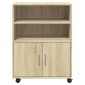 vidaXL Ντουλάπι Τροχήλατο Sonoma Δρυς 60x48x81 εκ. από Επεξ. Ξύλο