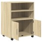 vidaXL Ντουλάπι Τροχήλατο Sonoma Δρυς 60x48x81 εκ. από Επεξ. Ξύλο