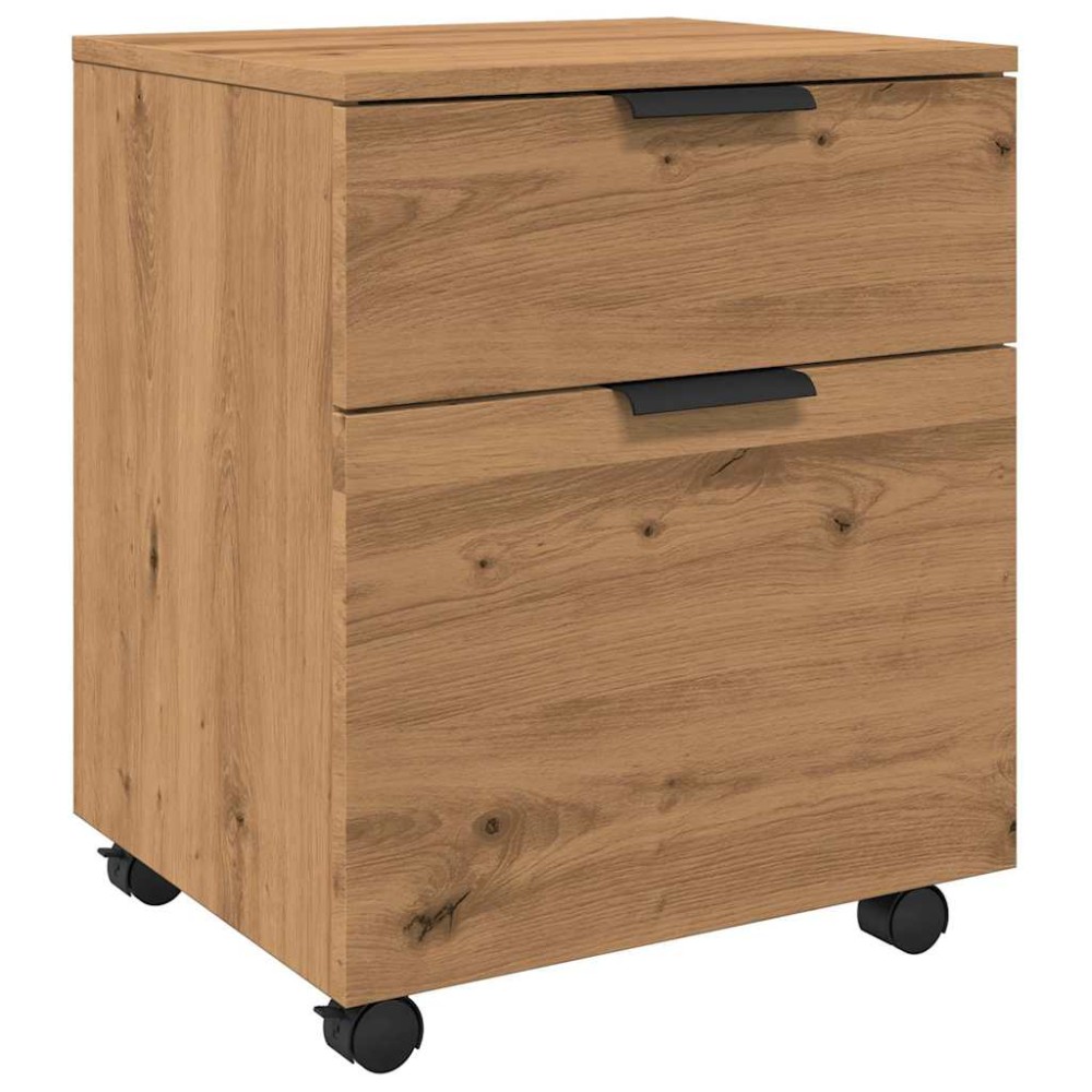 Κινητό ντουλάπι αρχείων vidaXL με τροχούς Artisan Oak