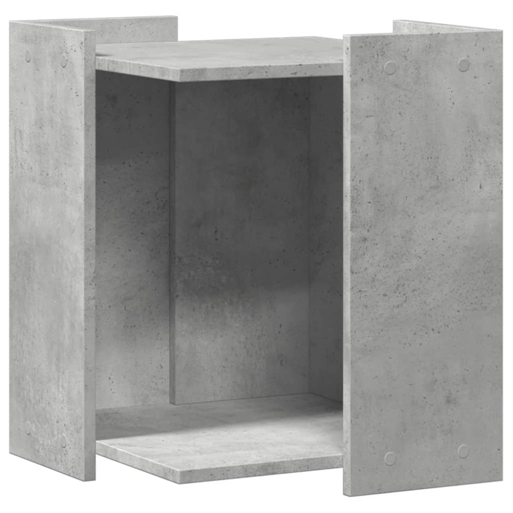 vidaXL Τουαλέτα Γάτας Περίφραξη Γκρι Σκυρ. 42x42x51εκ Επεξεργασμ. Ξύλο