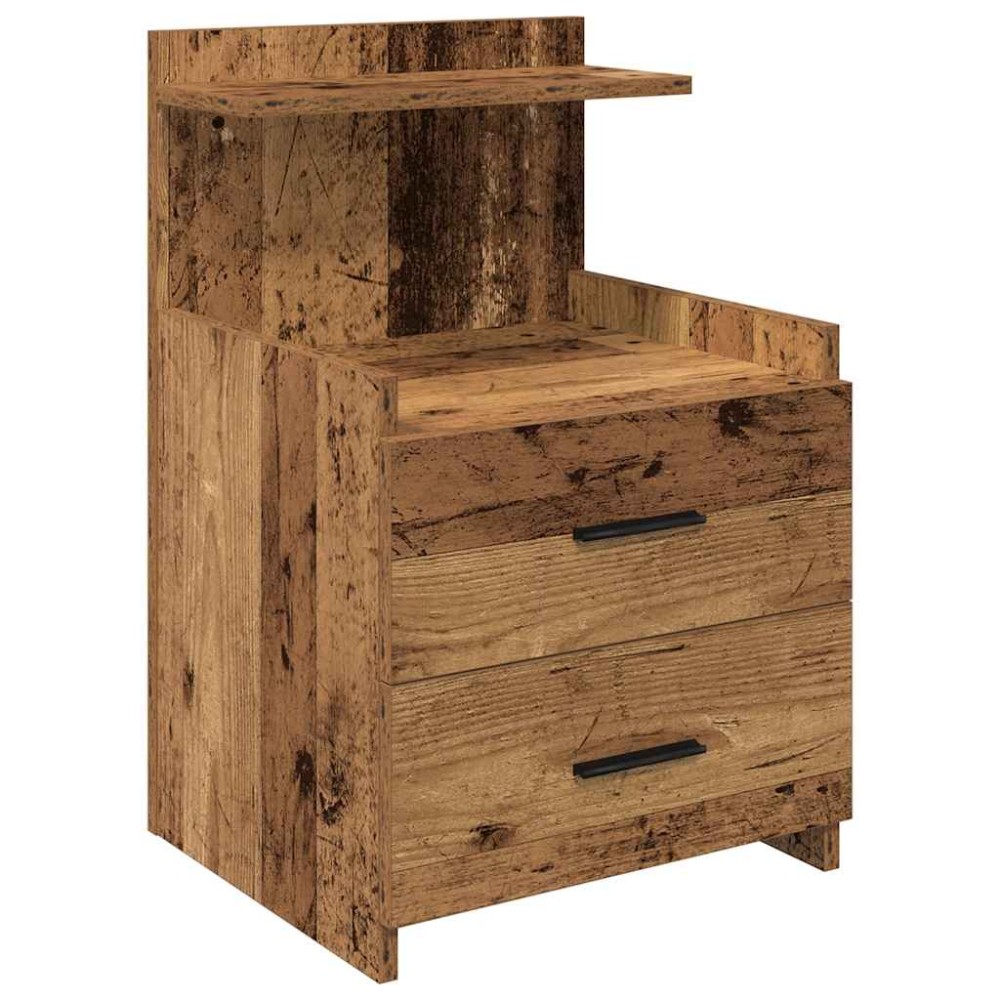 vidaXL Κομοδίνο με 2 Συρτάρια από Παλιό Ξύλο 40x36,5x62 εκ.