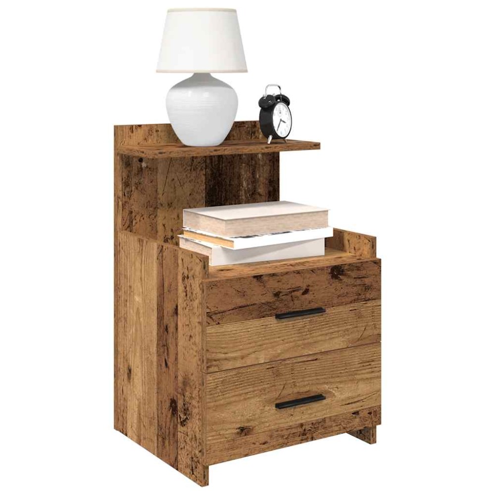 vidaXL Κομοδίνο με 2 Συρτάρια από Παλιό Ξύλο 40x36,5x62 εκ.