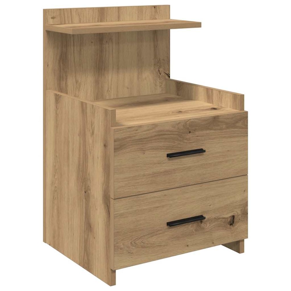 vidaXL Κομοδίνο με 2 Συρτάρια Artisan Oak 40x36,5x62 εκ.