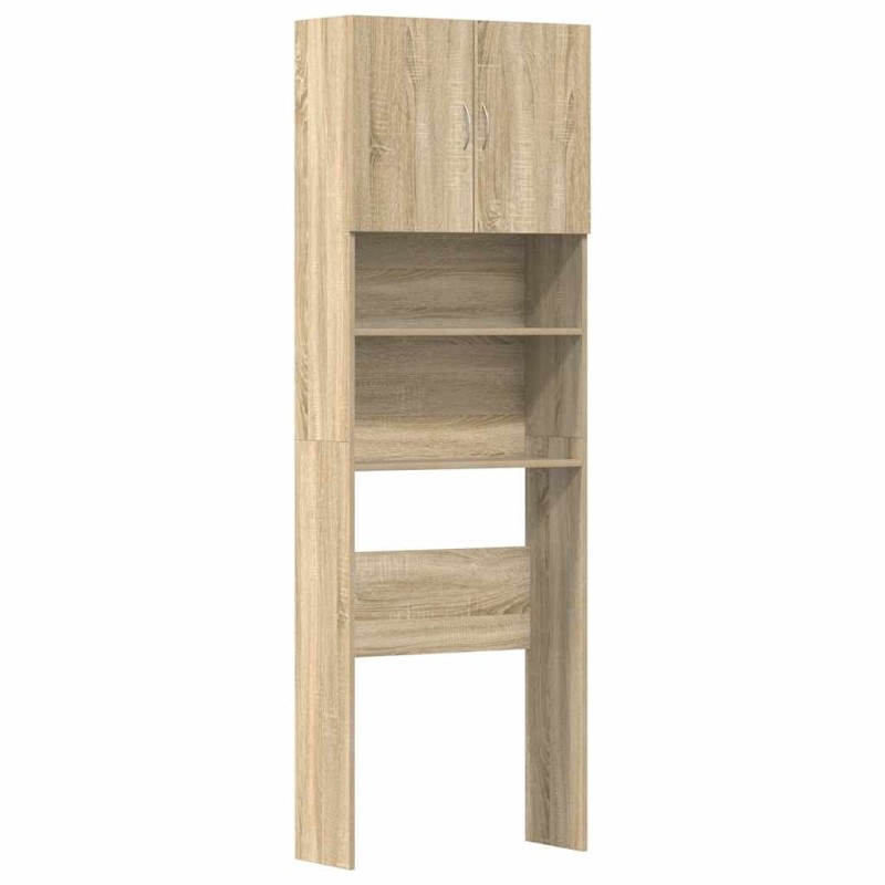 vidaXL Ντουλάπι Πλυντηρίου Χρώμα Sonoma Δρυς 64x24x190 εκ Επεξ. Ξύλο