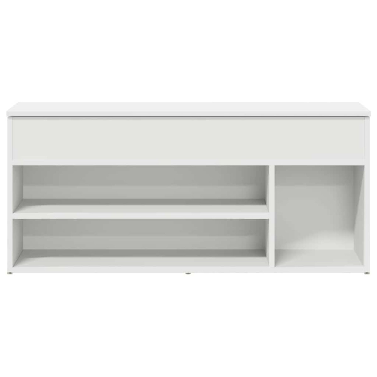 Πάγκος παπουτσιών vidaXL Λευκό 102x30,5x45 cm Κατασκευασμένο ξύλο