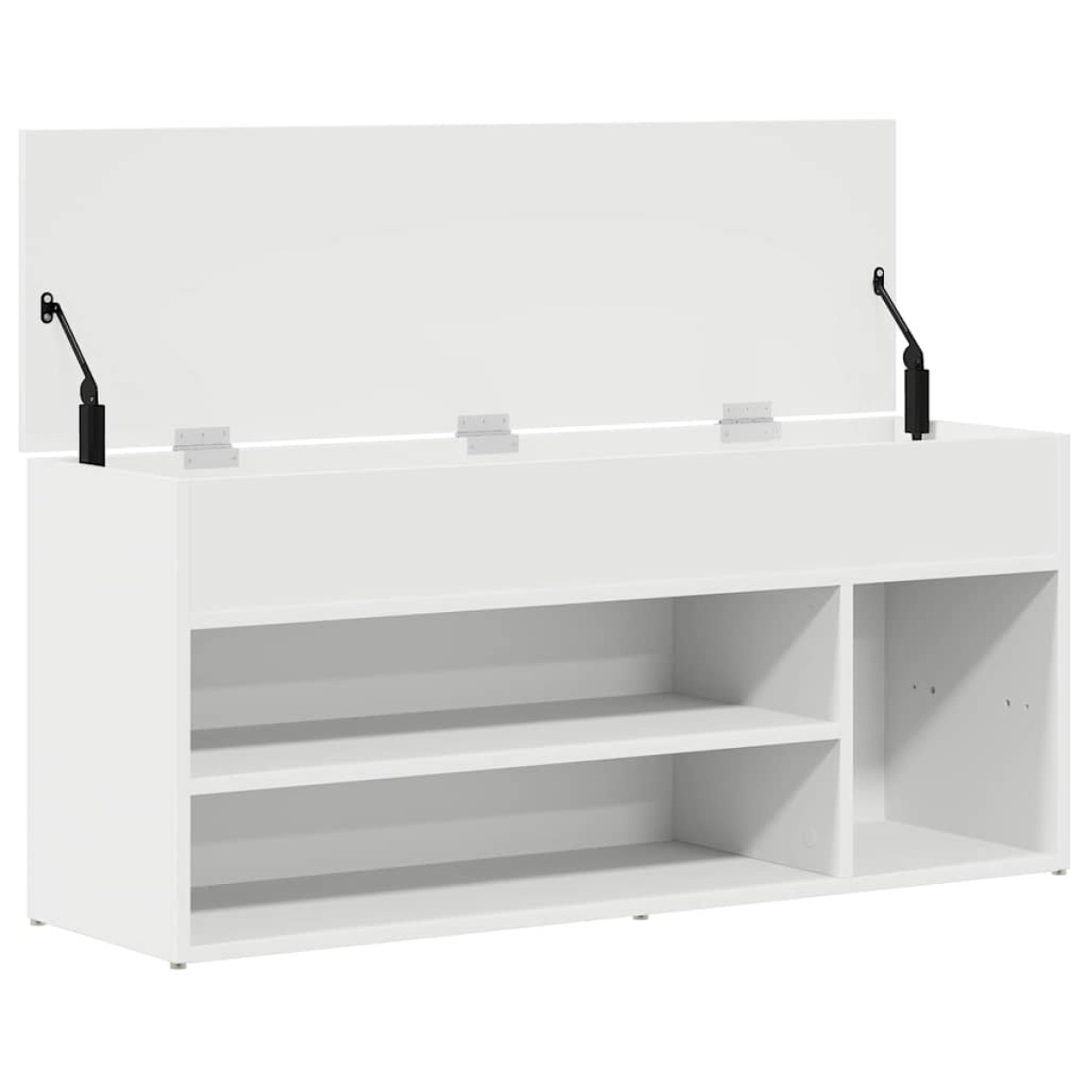 Πάγκος παπουτσιών vidaXL Λευκό 102x30,5x45 cm Κατασκευασμένο ξύλο