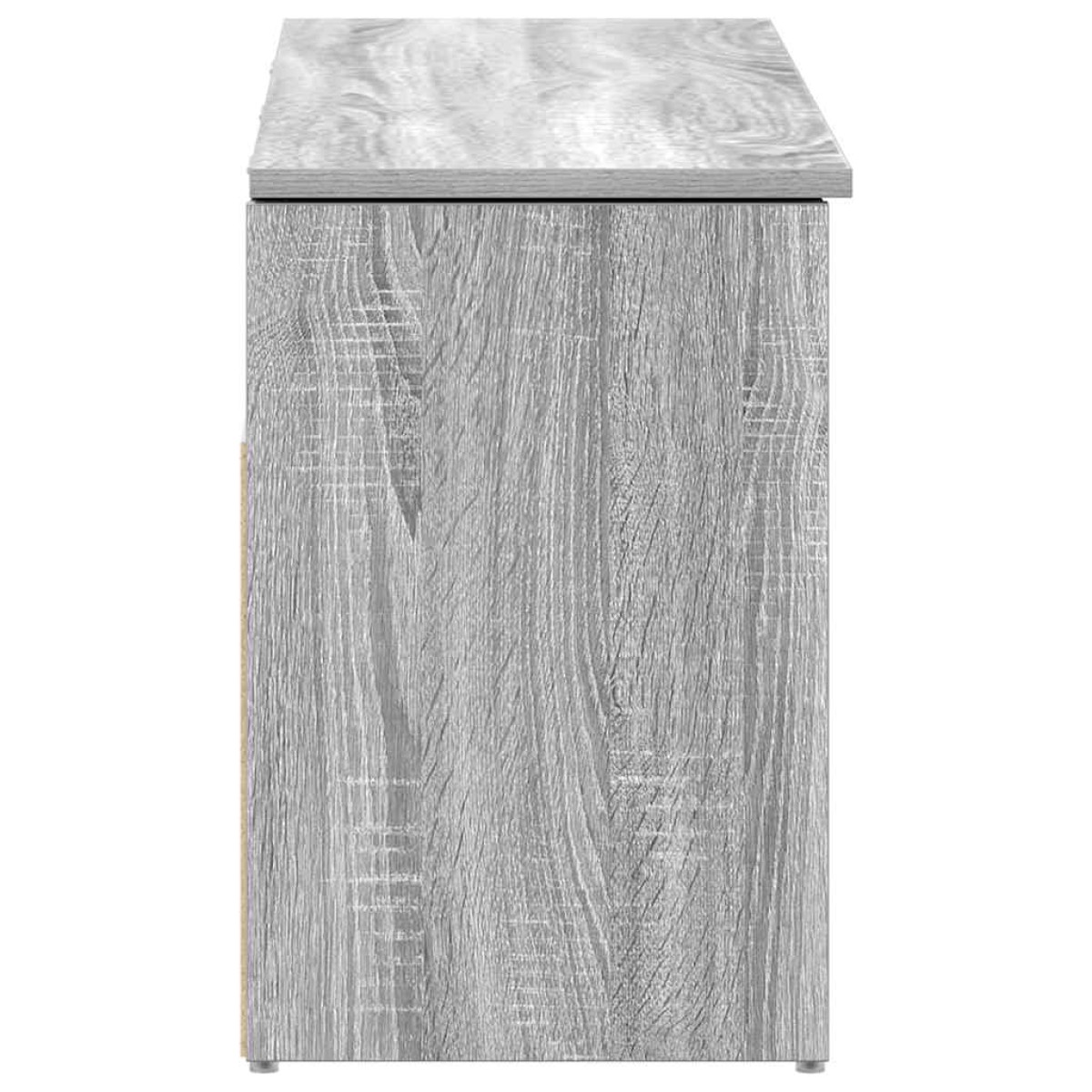 Πάγκος παπουτσιών vidaXL Γκρι Sonoma 102x30,5x45cm Κατασκευασμένο ξύλο