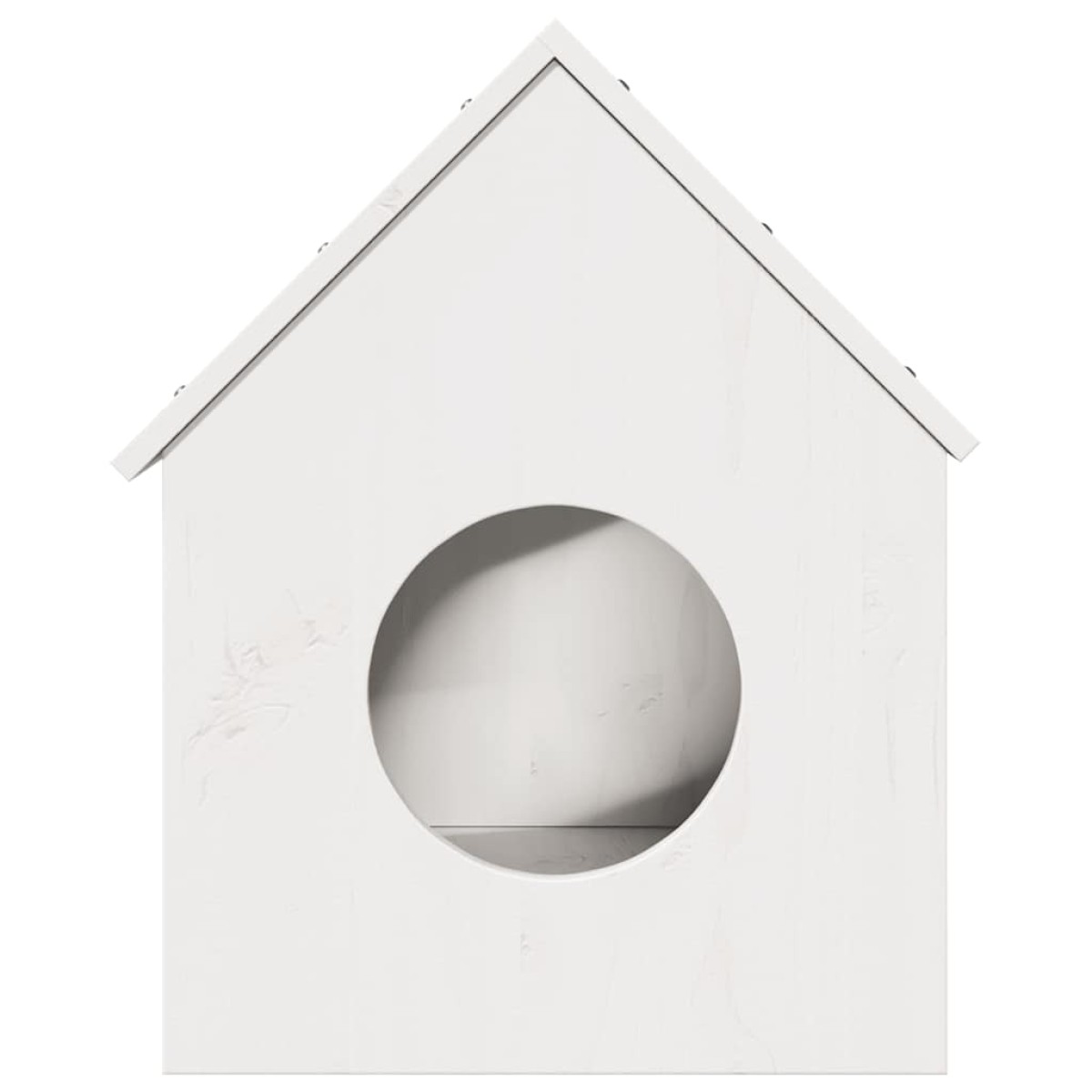 vidaXL σπιτάκι για γάτες λευκό 41x50x50 cm από μασίφ ξύλο πεύκο