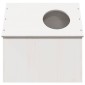 vidaXL σπιτάκι για γάτες λευκό 41x50x50 cm από μασίφ ξύλο πεύκο