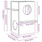 vidaXL σπιτάκι για γάτες Λευκό 43x43x60 cm από μασίφ ξύλο πεύκο