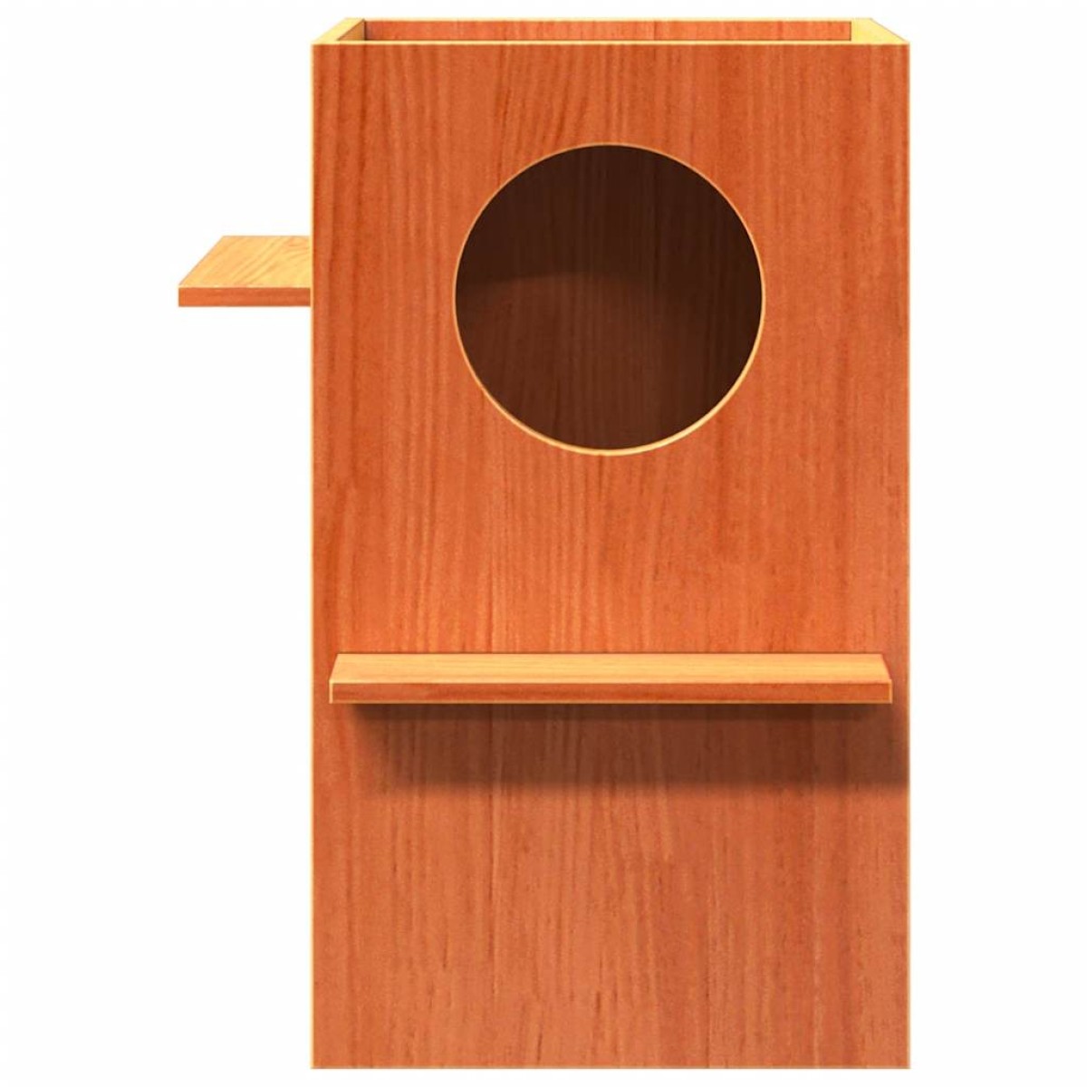 vidaXL Σπίτι για γάτες Wax Brown 43x43x60 cm Στερεό ξύλο πεύκο