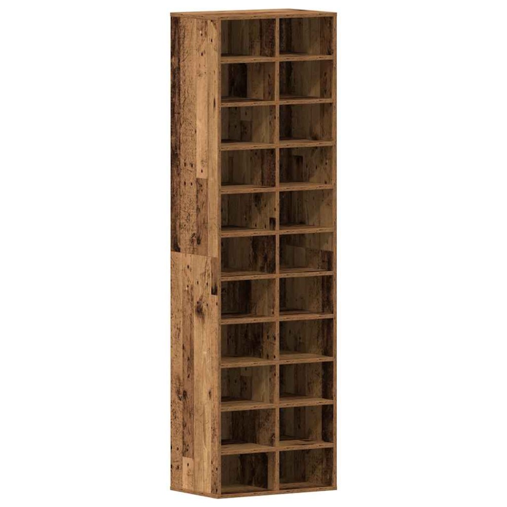 ντουλάπι παπουτσιών vidaXL Παλιό ξύλο 54x34x183 cm Κατασκευασμένο ξύλο