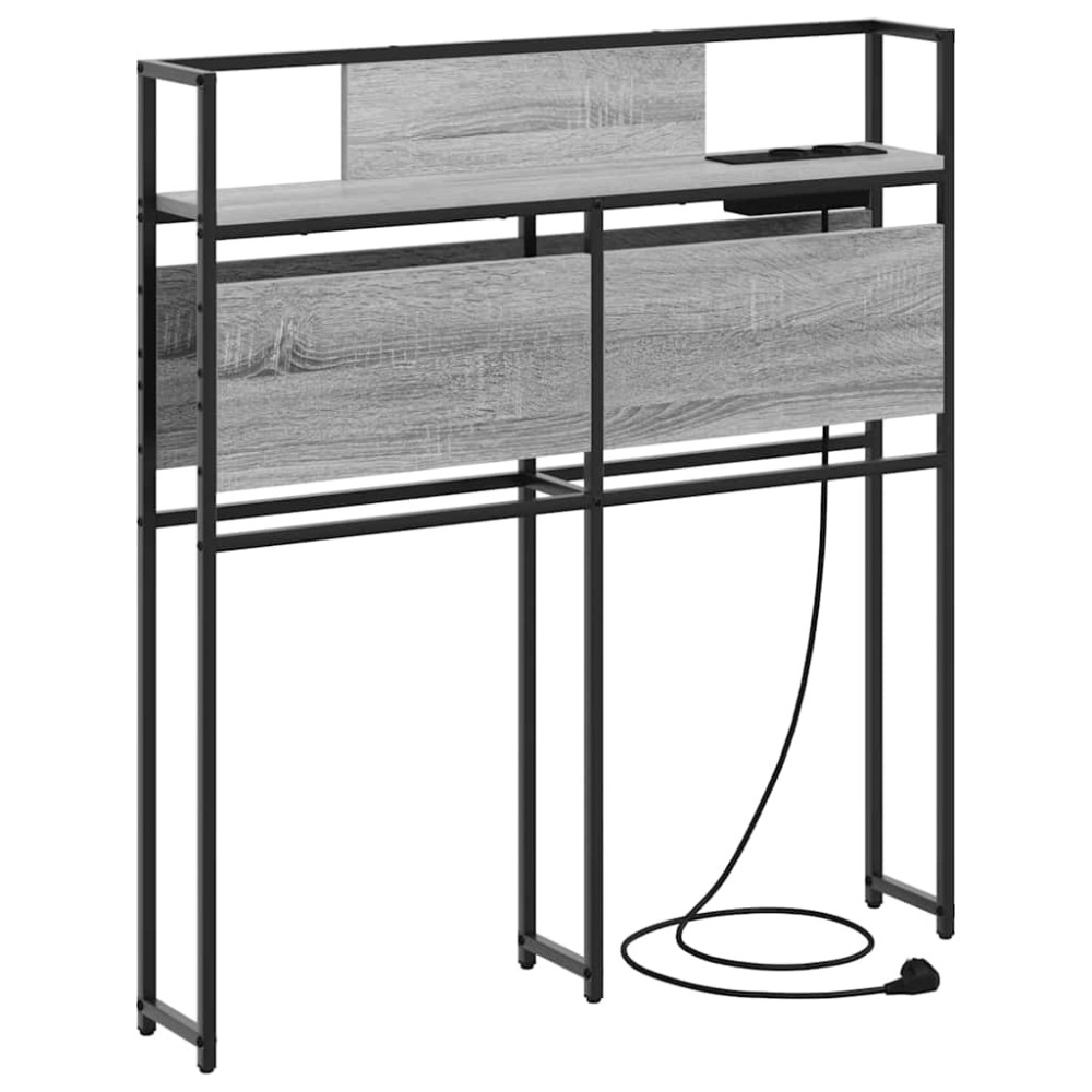vidaXL Κεφαλάρι Αποθήκης με ράφι Γκρι sonoma 75 cm Επεξεργασμένο ξύλο