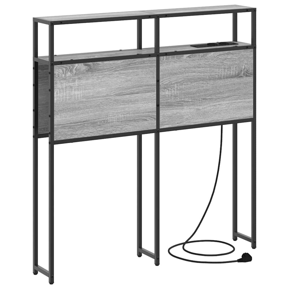 vidaXL Κεφαλάρι Αποθήκης με ράφι Γκρι sonoma 90 cm Επεξεργασμένο ξύλο