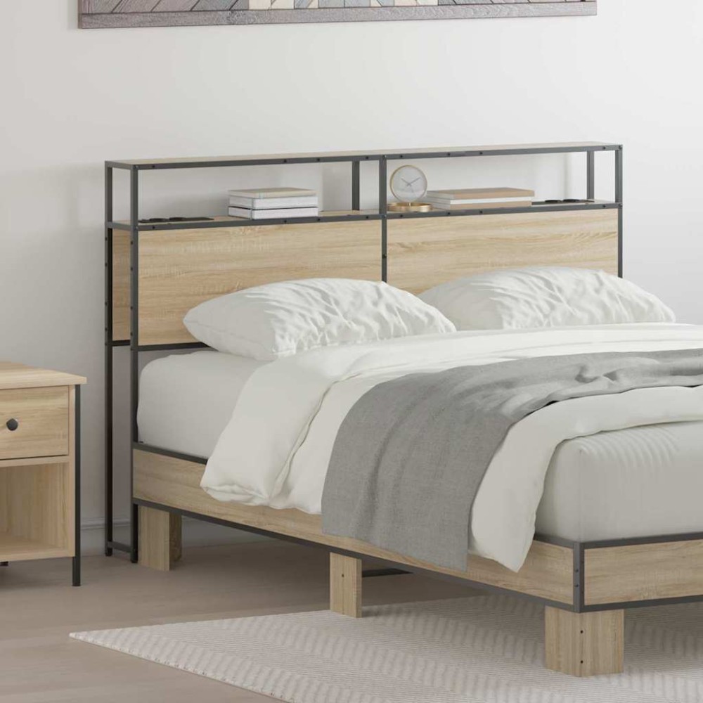 vidaXL Κεφαλάρι Αποθήκης με ράφι Sonoma Δρυς 120 cm Επεξεργασμένο ξύλο