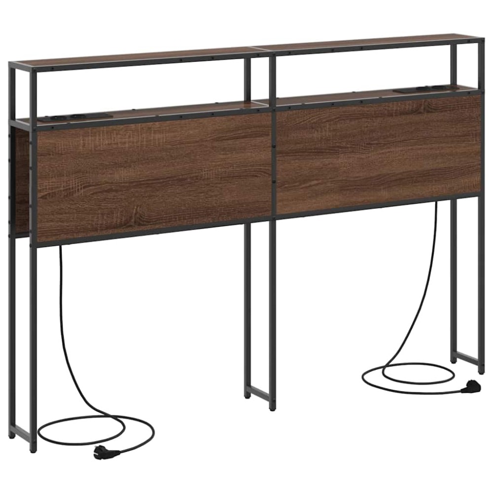 vidaXL Κεφαλάρι Αποθήκης με ράφι Καφέ δρυς 150 cm Επεξεργασμένο ξύλο