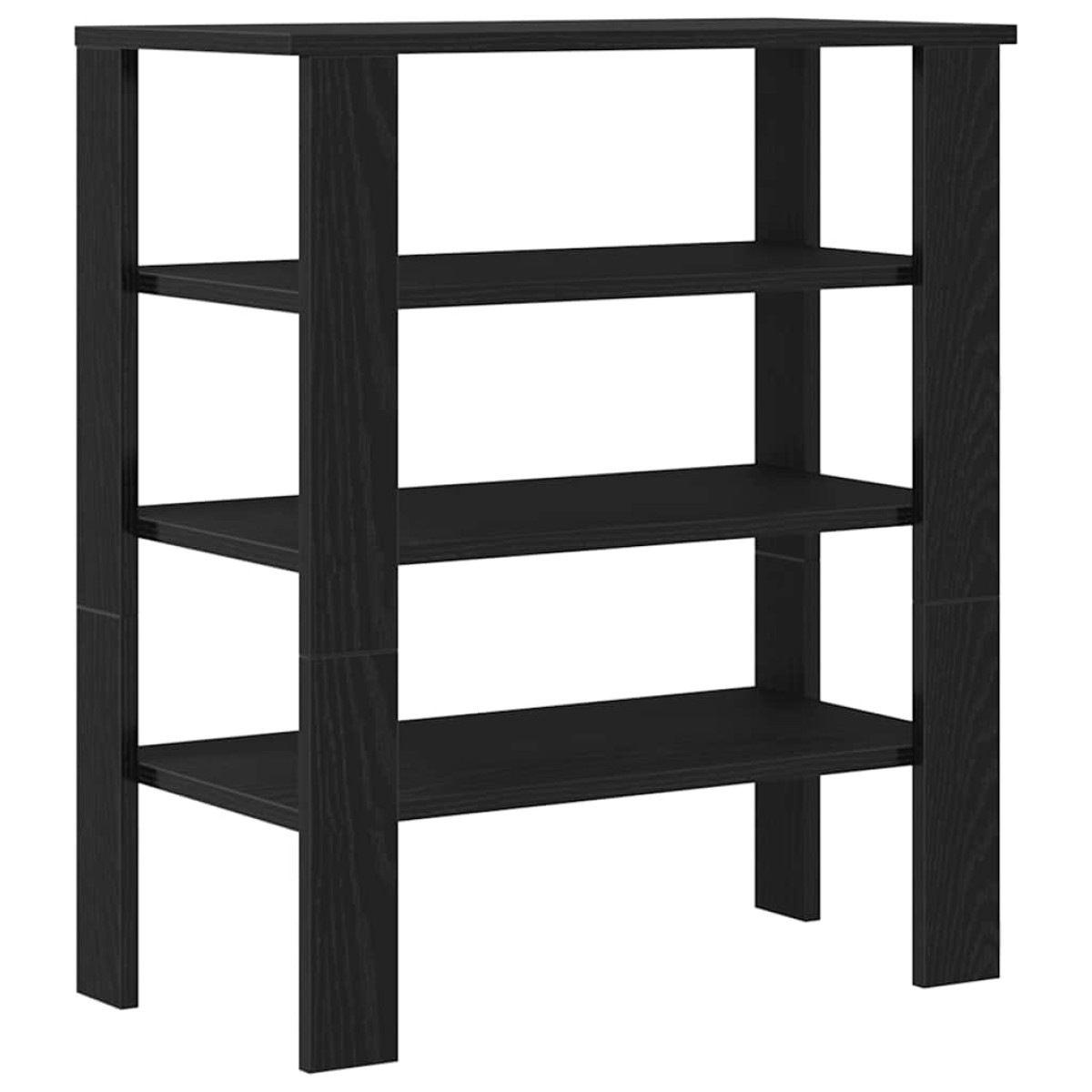 Ράφι παπουτσιών vidaXL Μαύρο 61x32x70 cm Κατασκευασμένο ξύλο
