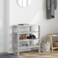 Ράφι παπουτσιών vidaXL Γκρι μπετόν 61x32x70 cm Κατασκευασμένο ξύλο