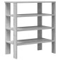 Ράφι παπουτσιών vidaXL Γκρι Sonoma 61x32x70 cm Κατασκευασμένο ξύλο
