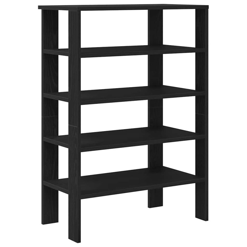 Ράφι παπουτσιών vidaXL Μαύρο 61x32x87,5 cm Κατασκευασμένο ξύλο
